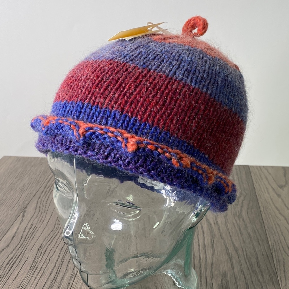 Colorful Striped Kids Beanie - Hand Knit In Haiti